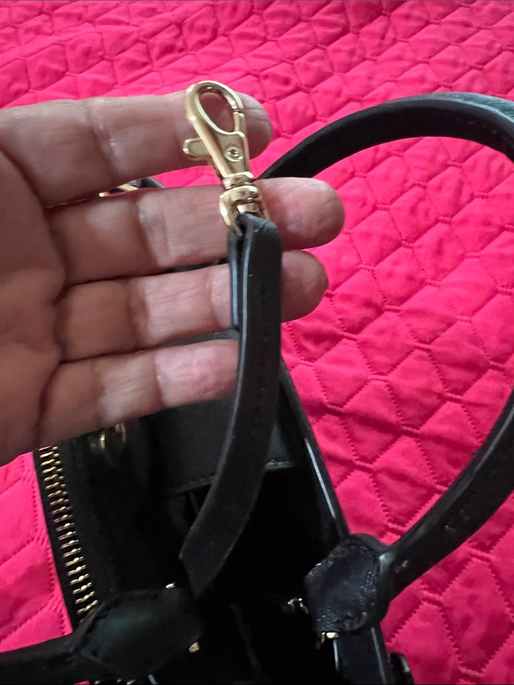 Michael Kors Black Satchel with Gold Hardware - Picture 11 of 11
